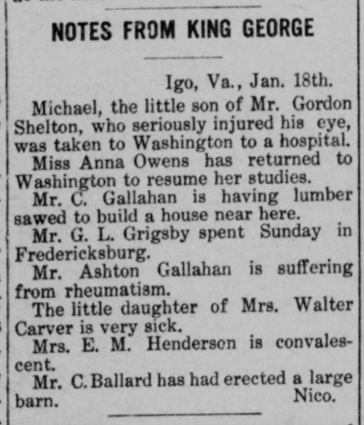 Notes from King George from Igo